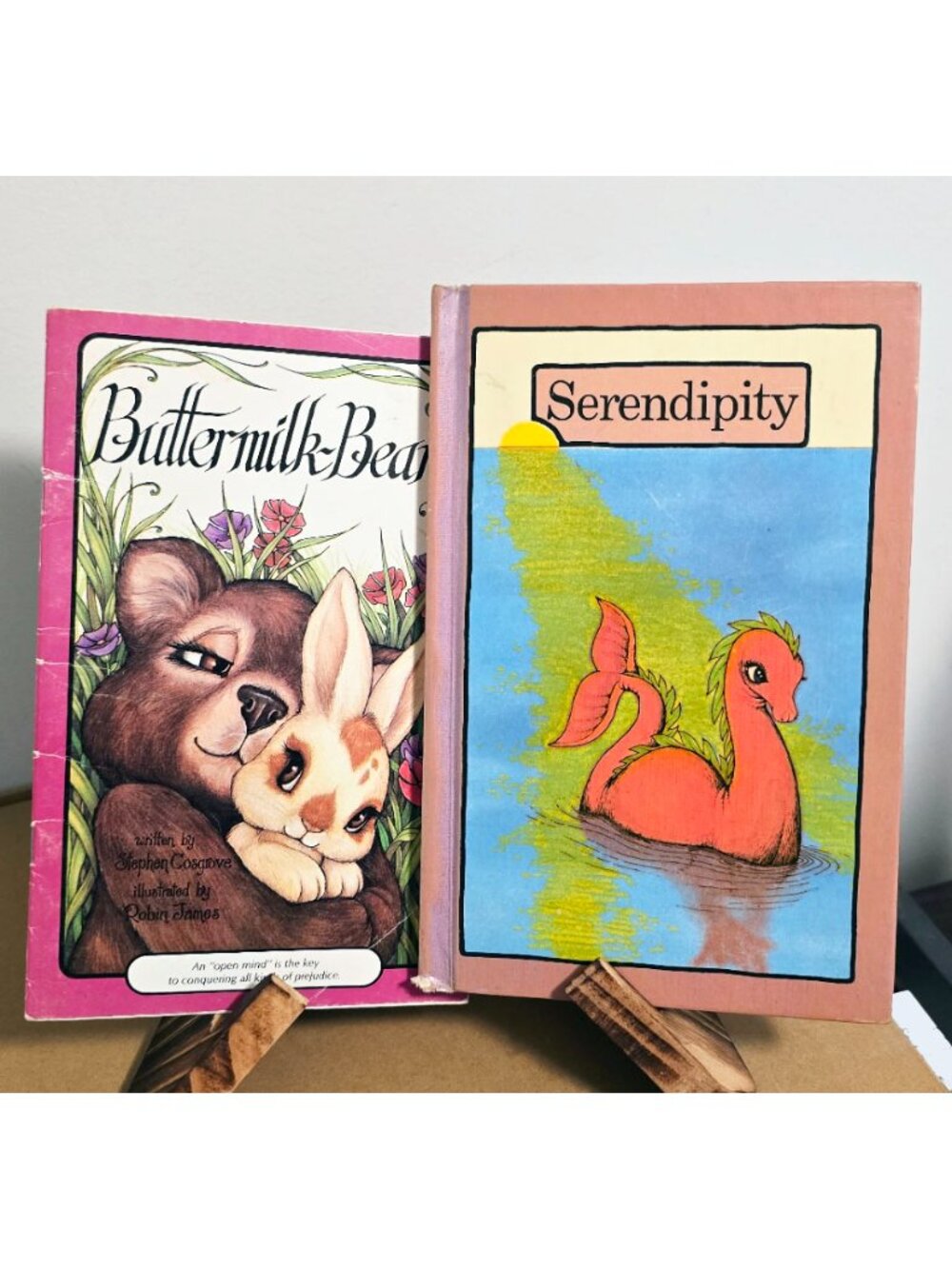 Stephen Cosgrove Serendipity HC + Buttermilk Bear PB Vintage Book Lot